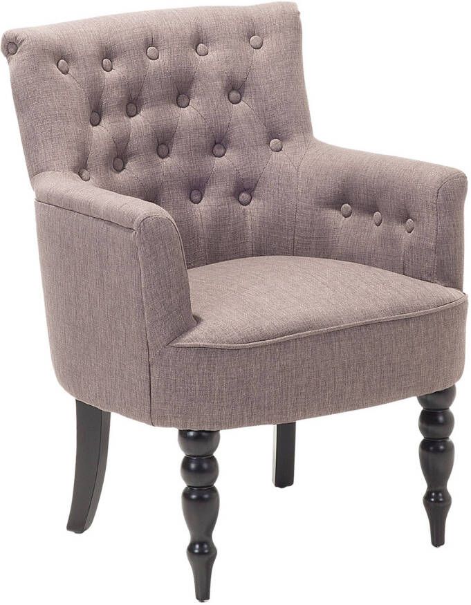 Beliani ALESUND Chesterfield fauteuil Beige Polyester