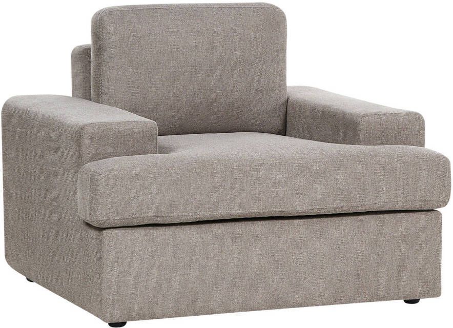 Beliani ALLA Fauteuil Taupe Polyester