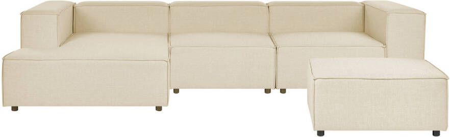 Beliani APRICA Modulaire Sofa-Beige-Linnen