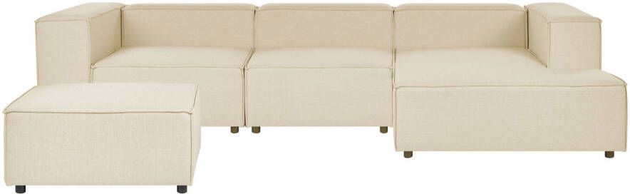 Beliani APRICA Modulaire Sofa-Beige-Linnen