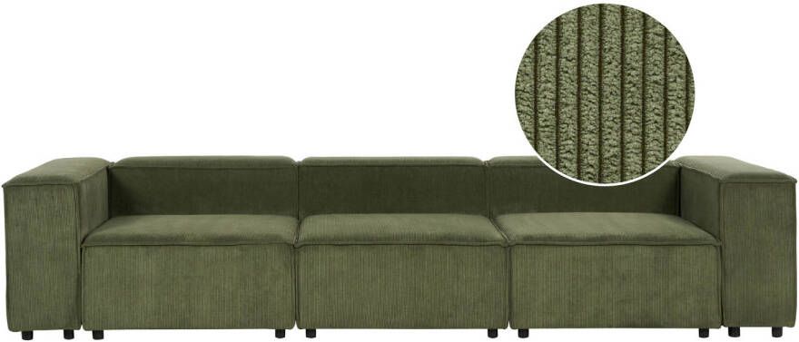 Beliani APRICA Modulaire Sofa-Groen-Corduroy
