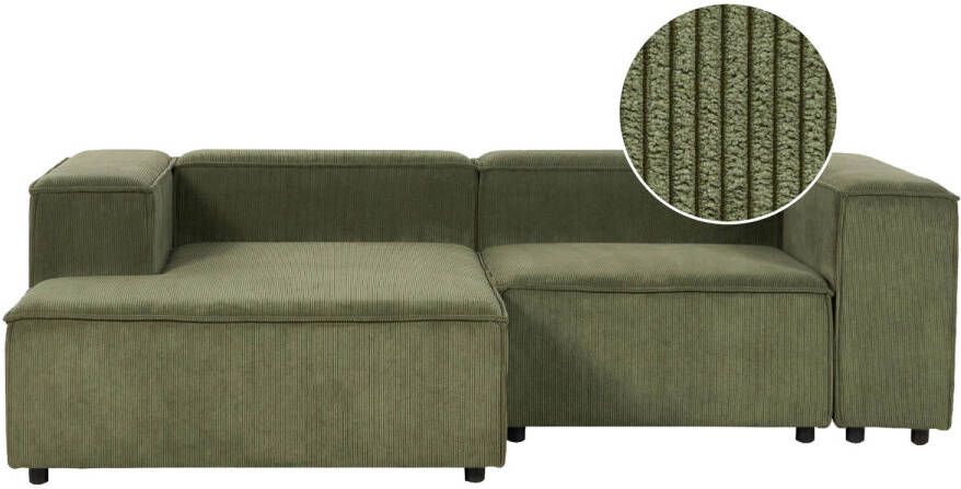 Beliani APRICA Modulaire Sofa-Groen-Corduroy