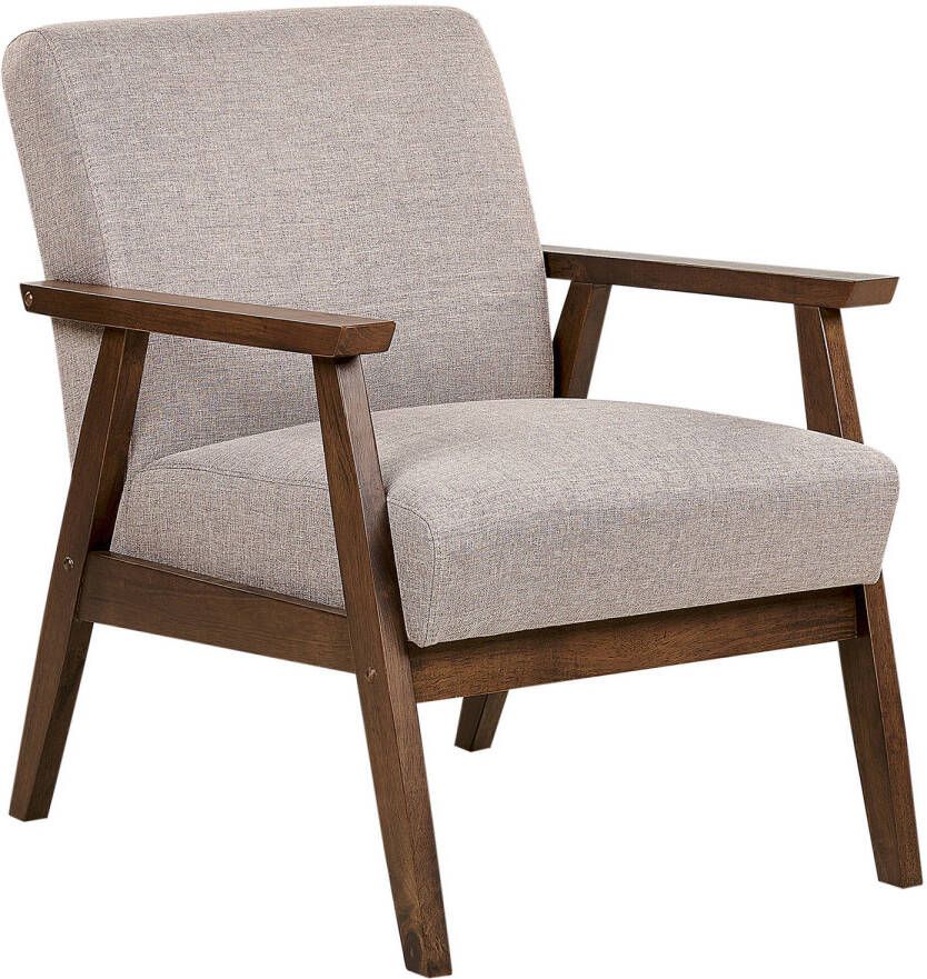 Beliani ASNES Fauteuil Taupe Polyester