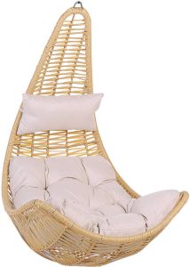 Beliani ATRI II Hangstoel-beige-PE rotan