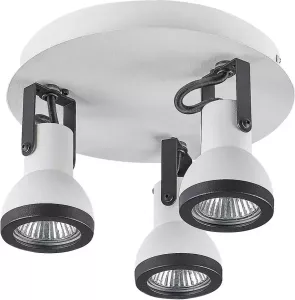 Beliani Baro Plafondlamp-wit-ijzer