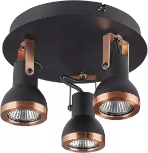 Beliani Baro Plafondlamp-zwart-ijzer