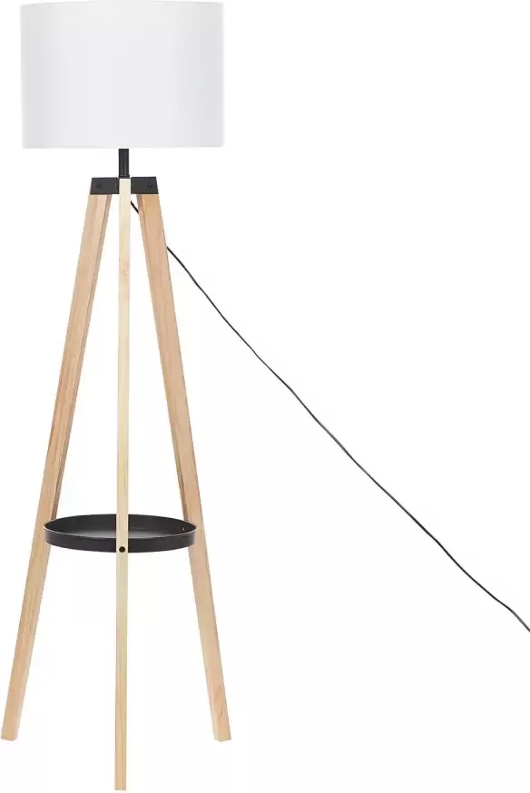 Beliani BLUFF Staande lamp-Lichte houtkleur-Dennenhout