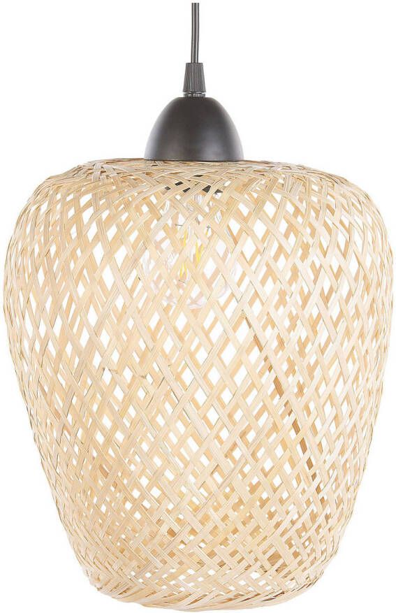 Beliani BOMU Hanglamp-Lichte houtkleur-Bamboehout - Foto 1