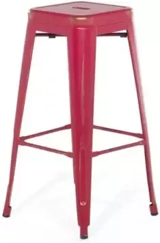 Beliani Cabrillo Barkruk Set Van 2-rood-metaal - Foto 1