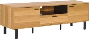 Beliani CLAREMONT TV-meubel Lichte houtkleur MDF