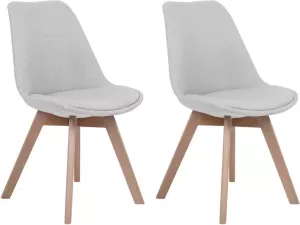 Beliani Dakota Ii Eetkamerstoel Set Van 2-grijs-polyester