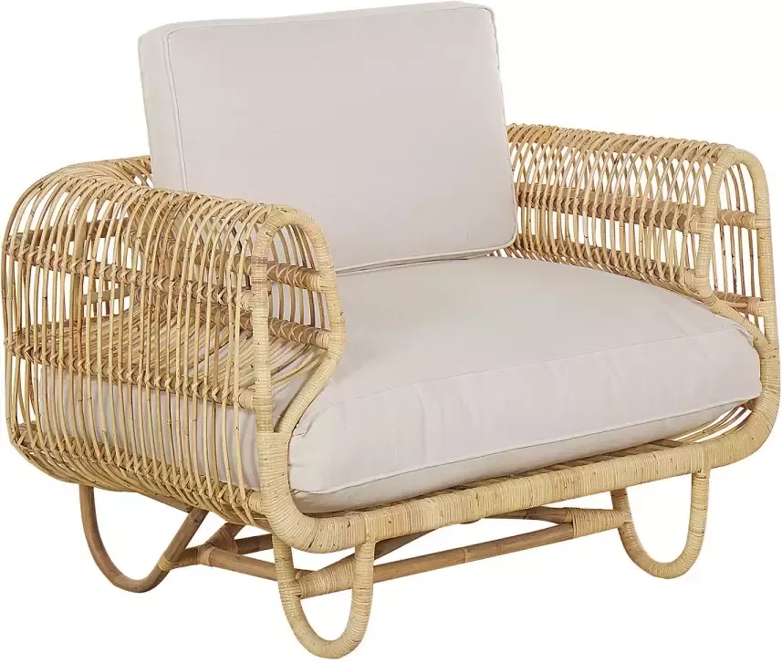 Beliani DOLCEDO Fauteuil-Natuurlijk-Rotan - Foto 2