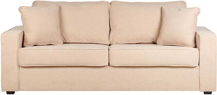 Beliani FALUN Driezitsbank-Beige-Corduroy