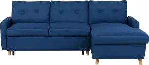 Beliani FLAKK Hoekslaapbank blauw Kunststof