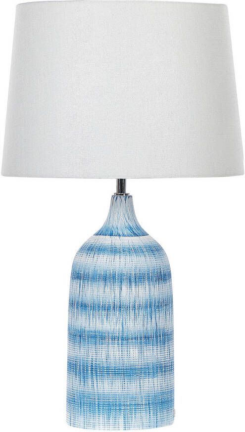 Beliani GEORGINA Tafellamp Blauw Keramiek