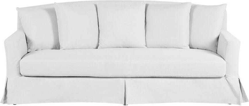 Beliani GILJA Three Seater Sofa Wit Polyester