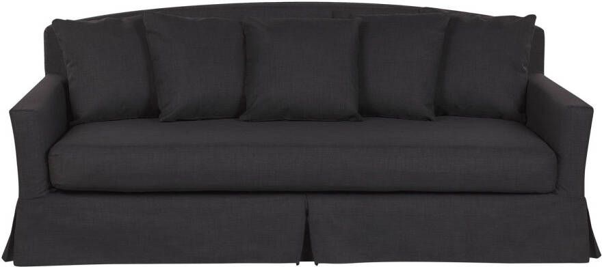 Beliani GILJA Three Seater Sofa Zwart Polyester