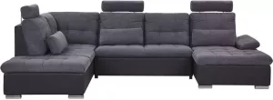 Beliani HALDEN U-Shaped Sofa Grijs Polyester