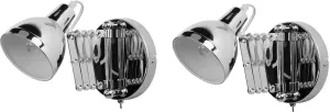 Beliani HARRINGTON Muurlamp-Zilver-Staal
