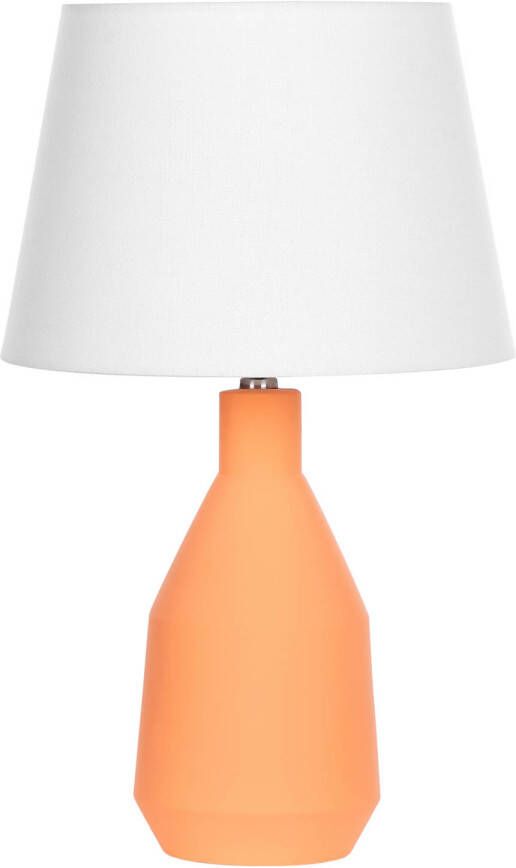 Beliani LAMBRE Tafellamp-Oranje-Keramiek - Foto 1