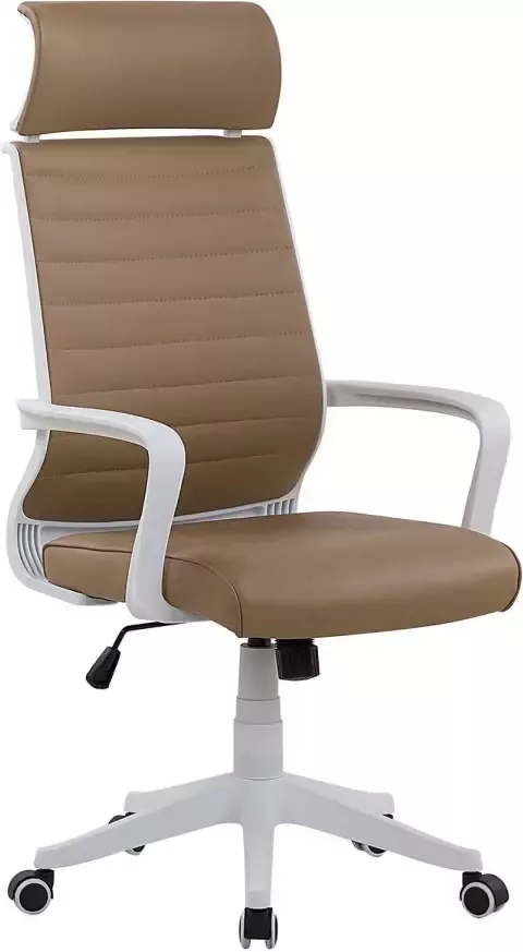 Beliani LEADER Bureaustoel Bruin Polyester