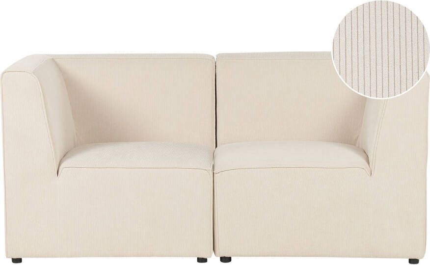 Beliani LEMVIG Modulaire Sofa-Beige-Corduroy - Foto 1