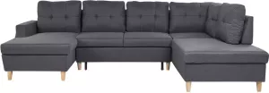 Beliani Lerum Slaapbank-grijs-polyester