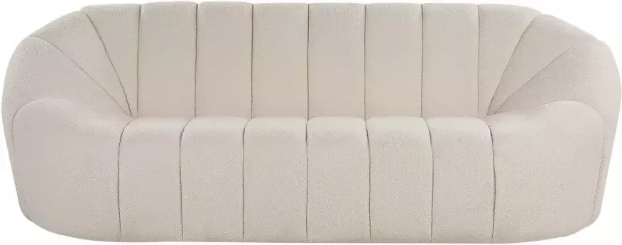 Beliani LOMMA Three Seater Sofa Wit Polyester