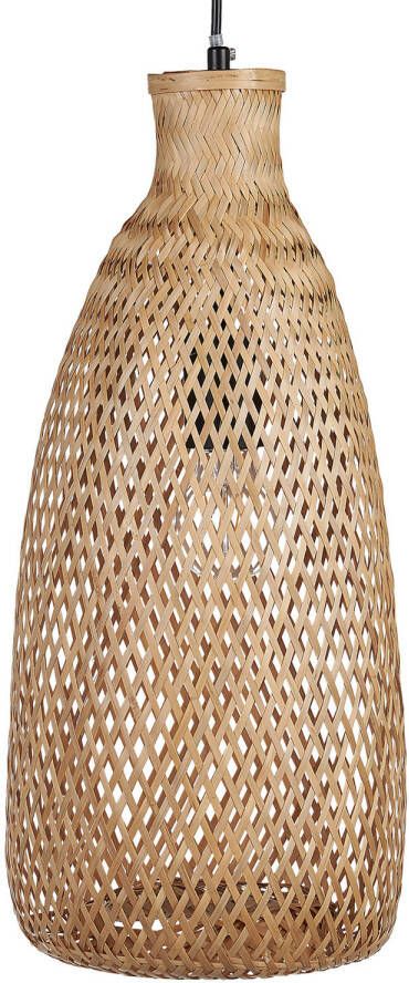 Beliani LWELA Hanglamp-Lichte houtkleur-Bamboehout