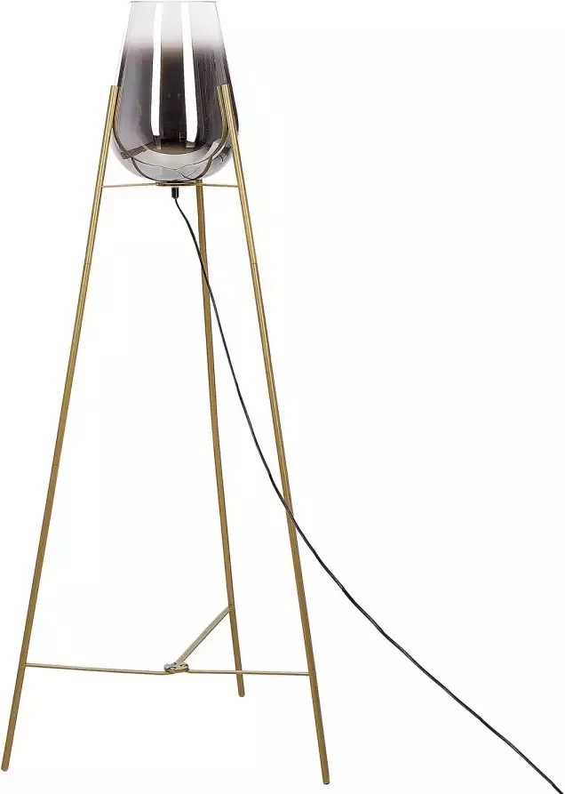 Beliani MENA Staande lamp Goud Staal