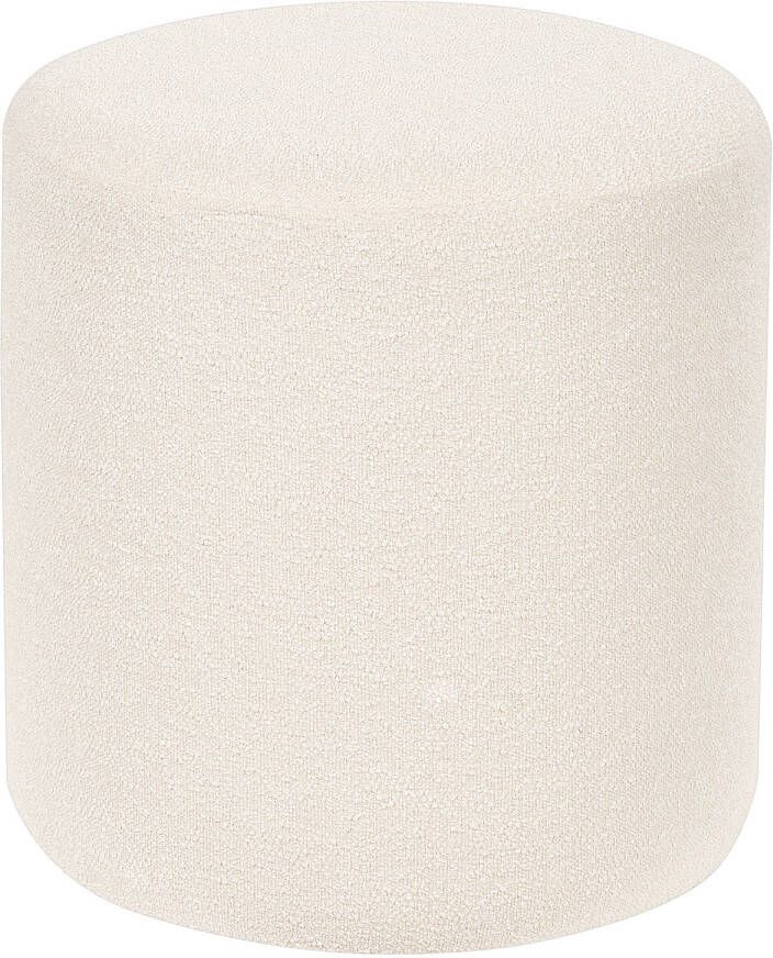 Beliani MOAB Poef Wit BouclÃ©