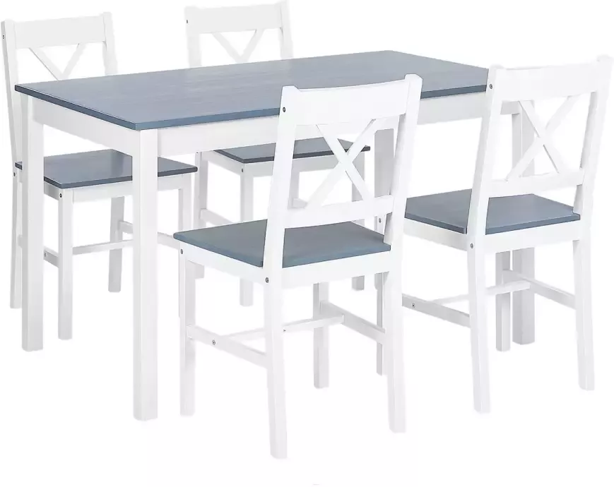 Beliani MOANA Eetkamerset voor 4 personen 118x75x73