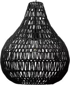 Beliani Molopo Hanglamp-zwart-papier Touw