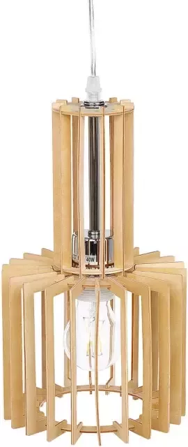 Beliani NIARI Hanglamp-Lichte houtkleur-Multiplex - Foto 2