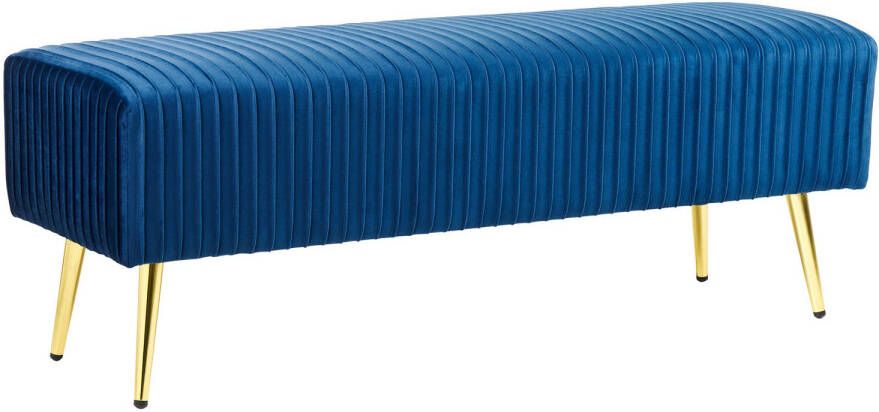 Beliani PATERSON Hocker-Blauw-Fluweel