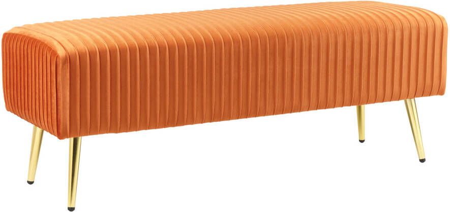 Beliani PATERSON Hocker-Oranje-Fluweel