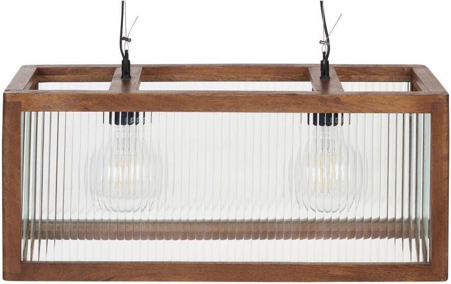 Beliani PENNA Hanglamp-Lichte houtkleur-Mangohout