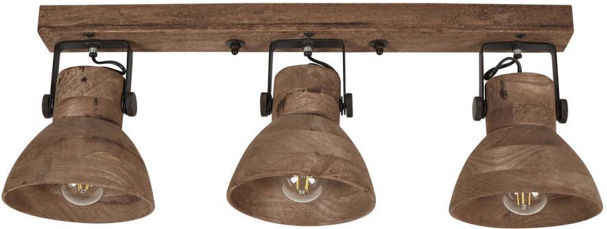 Beliani PENNAI Plafondlamp-Donkere houtkleur-Mangohout - Foto 1