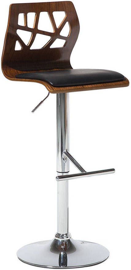 Beliani PETERSBURG Draaikruk-Donkere houtkleur-Kunstleer Multiplex