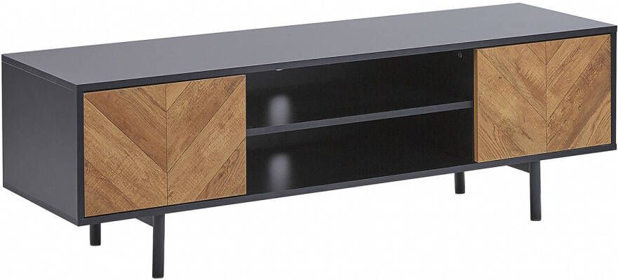 Beliani SALINA TV-meubel Lichte houtkleur Vezelplaat