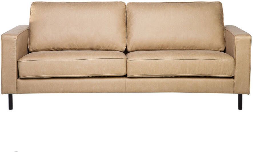 Beliani SAVALEN Three Seater Sofa Beige Kunstleer - Foto 1
