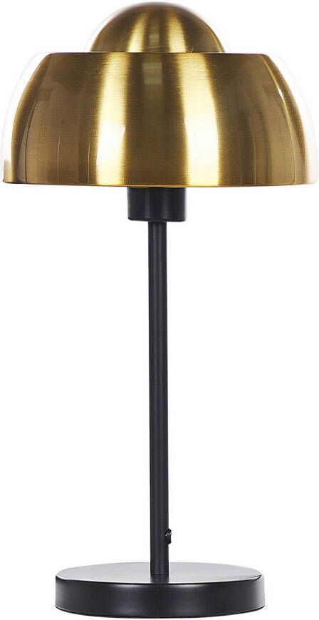 Beliani SENETTE Tafellamp Zwart|Goud Metaal