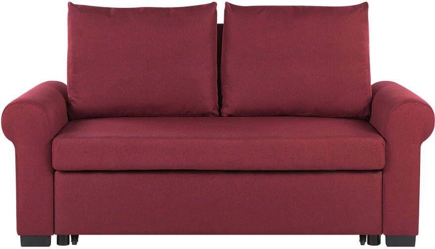 Beliani SILDA Slaapbank-Rood-Polyester