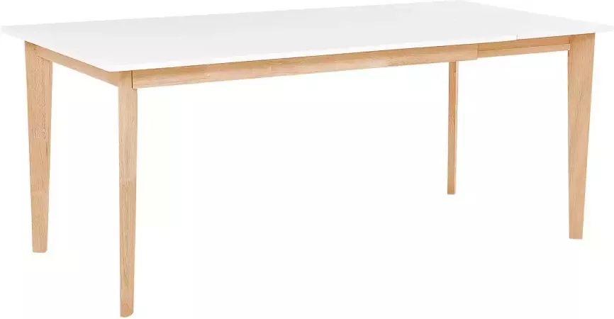 Beliani SOLA Uitschuifbare eettafel Wit MDF