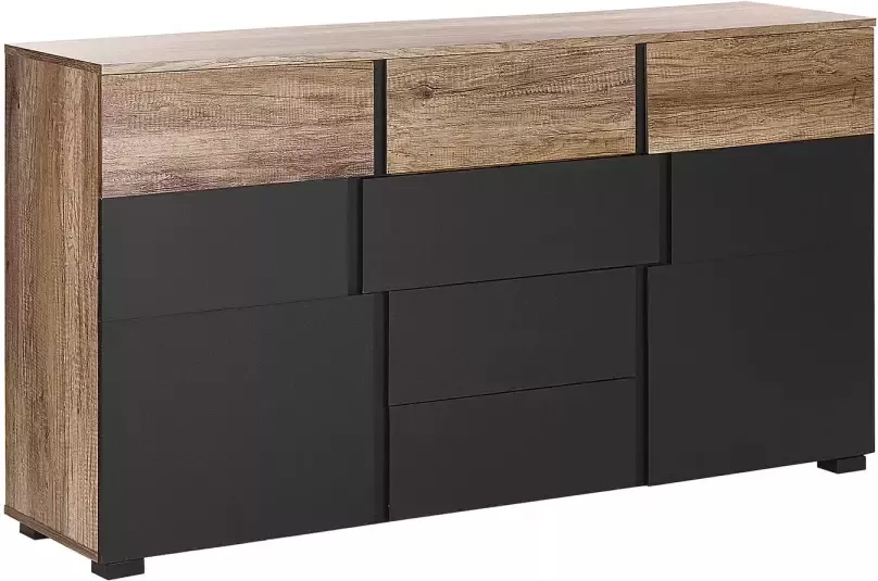 Beliani Sterling Sideboard-zwart-vezelplaat