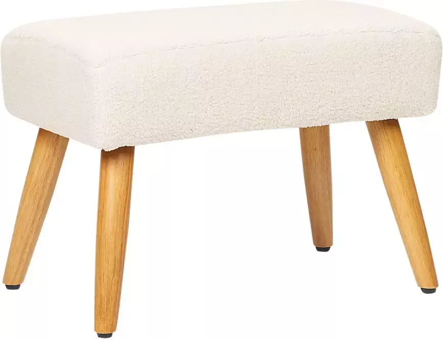Beliani TAKOMA Voetenbank Beige Bouclé