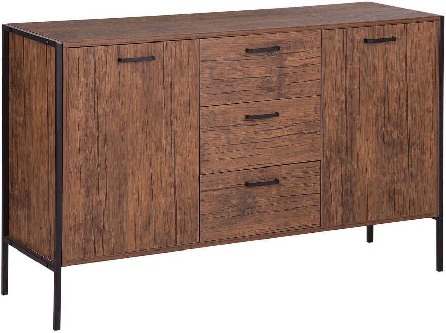 Beliani TIFTON Sideboard met 2 deuren donkere houtkleur