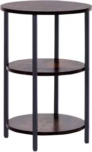 Beliani Tolar Bijzettafel-donkere Houtkleur-vezelplaat