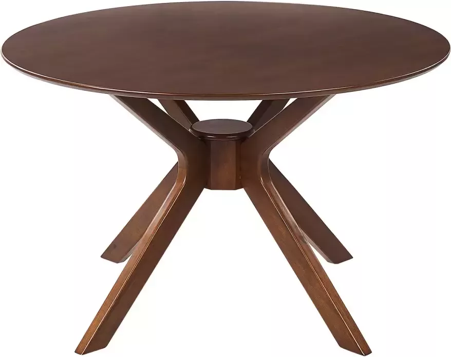 Beliani TYMIS Dining Table Donkere houtkleur MDF