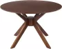 Beliani TYMIS Dining Table Donkere houtkleur MDF - Thumbnail 1